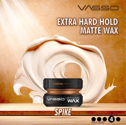 חימר לשיער VASSO Spike Soft Clay – אחיזה חזקה וגימור מט 150 מ״ל