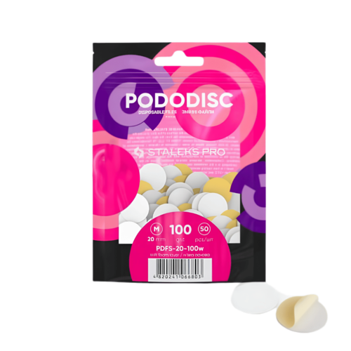 פצירות מרופדות לדיסק פדיקור גריט 100 PODODISC M EXPERT (50 יח') - סטאלקס | STALEKS