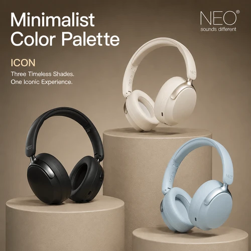  אוזניות קשת אלחוטיות (Over‑Ear) NEO ICON שחור