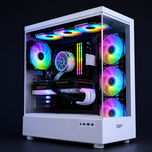 G.TIGER C708 White עם 3 מאווררי ARGB