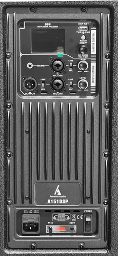 רמקול עץ מוגבר מקצועי 15 אינץ' 1400W הכולל מעבד DSP, בלוטות', טכנולוגיית TWS וצג LCD