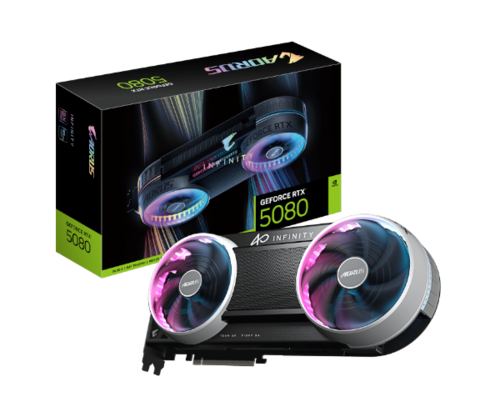 כרטיס מסך | AORUS RTX 5080 INFINITY | 16GB GDDR7 WINDFORCE HYPERBURST