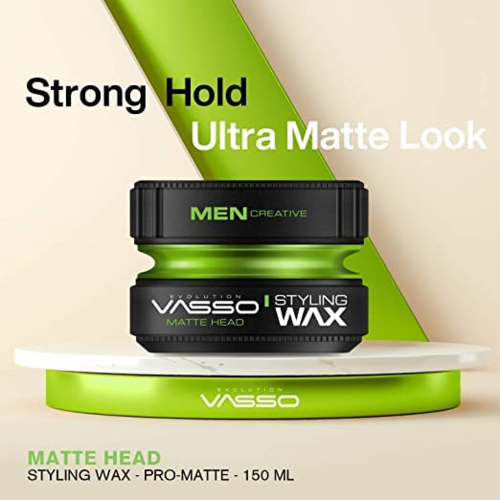 ווקס מקצועי לשיער VASSO Matte Head ‏150 מ״ל
