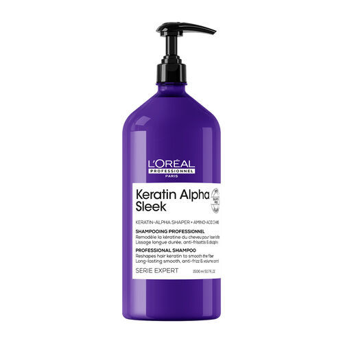 שמפו מקצועי לשיער KERATIN ALPHA SLEEK ללא סופלט להחלקת השיער 1500ML