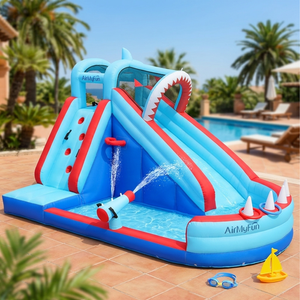 מתקן מתנפח עם מגלשה כריש Doctor Dolphin דגם A83046