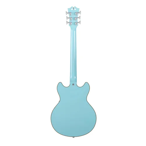 גיטרה חשמלית רבע נפח עם נרתיק D'Angelico Premier Mini DC Sky Blue