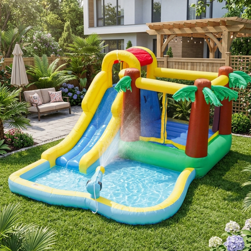 מתקן מתנפח עם מגלשה Doctor Dolphin דגם NT-063118J