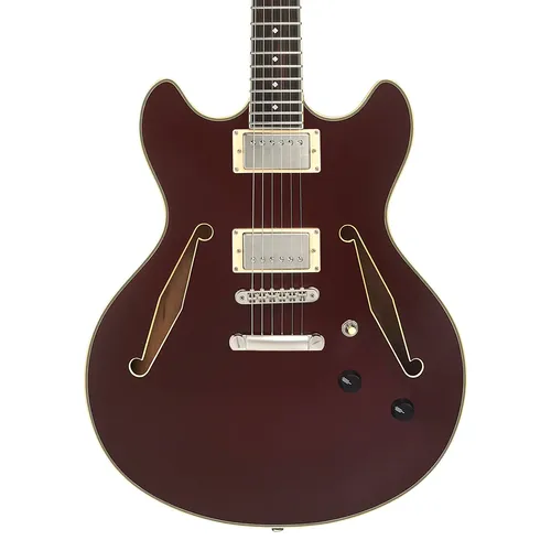 גיטרה חשמלית 1/4 נפח כולל ארגז D'Angelico EXCEL DC TOUR SOLID WINE