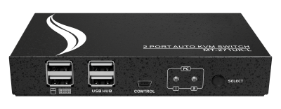 קופסת מיתוג KVM מ-2 מחשבים לעמדת עבודה VGA + USB אחת 