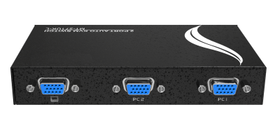 קופסת מיתוג KVM מ-2 מחשבים לעמדת עבודה VGA + USB אחת 