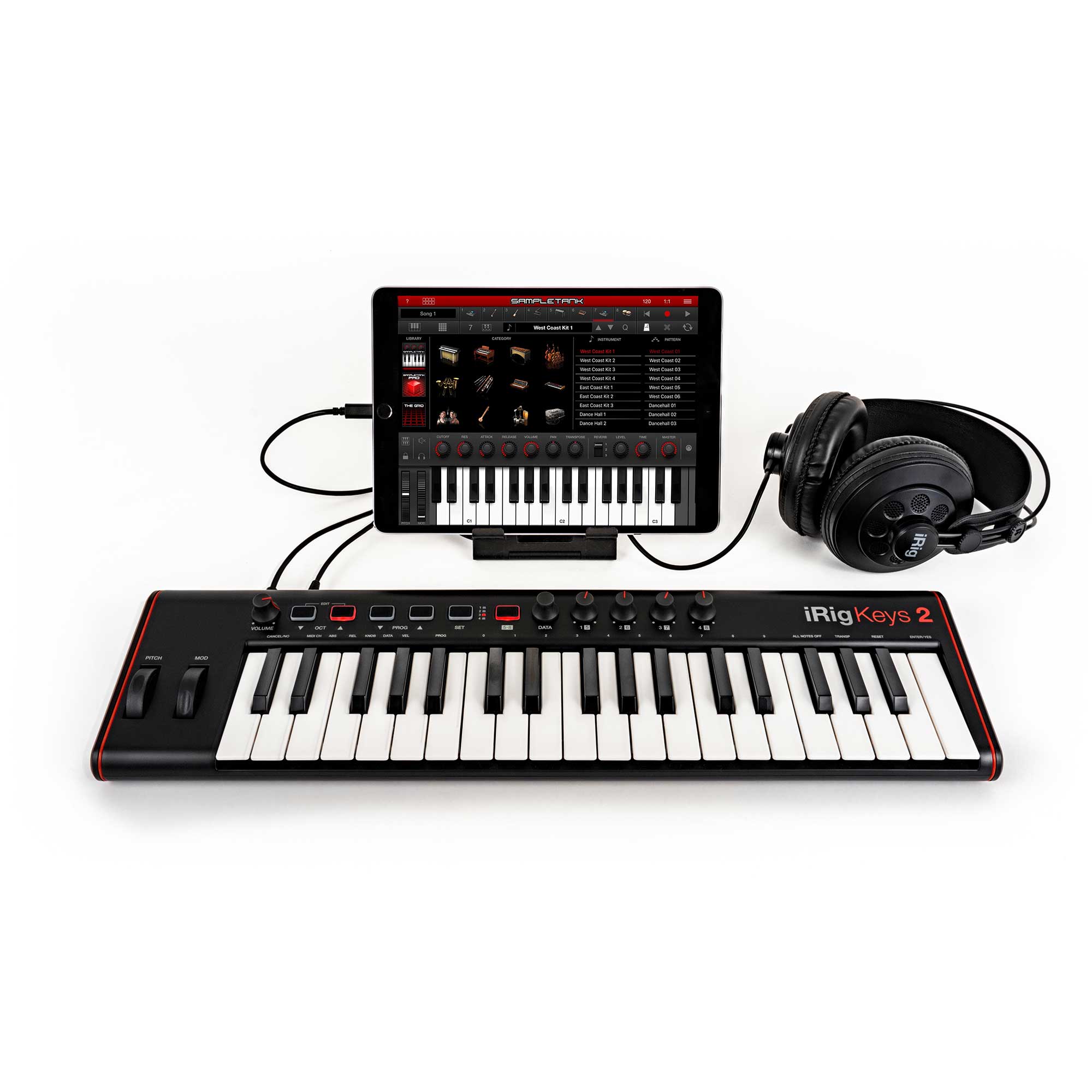 IK Multimedia iRig Keys 2 Pro – מקלדת שליטה MIDI עם 37 קלידים בגודל מלא