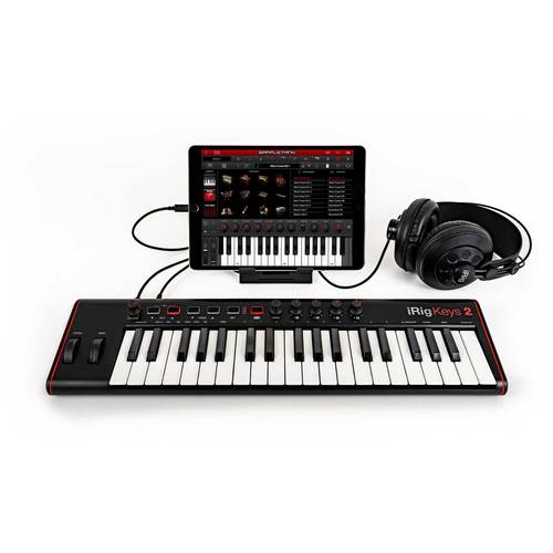 IK Multimedia iRig Keys 2 – מקלדת שליטה MIDI עם 37 קלידי Mini