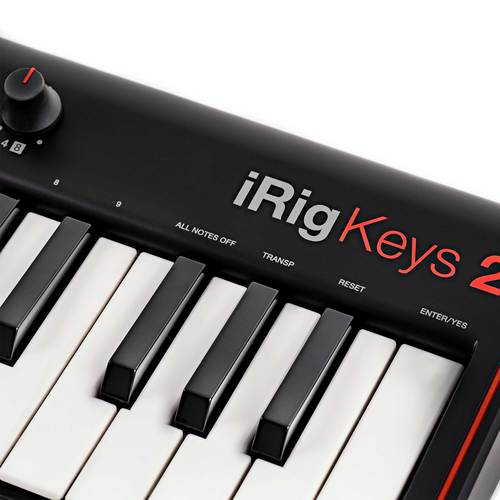 IK Multimedia iRig Keys 2 – מקלדת שליטה MIDI עם 37 קלידי Mini