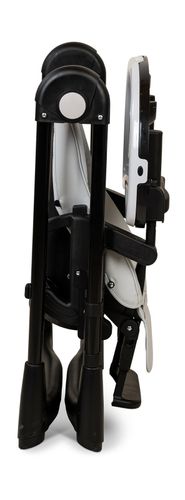 כסא אוכל בעל ריפוד דמוי עור דגם Woody Regular צבע שחור