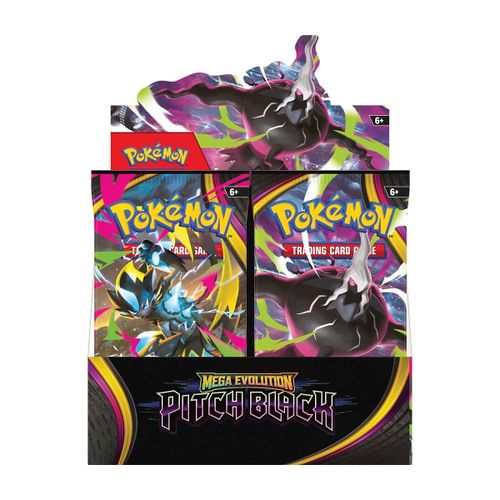 POKEMON TCG MEGA EVOLUTION PITCH BLACK BOOSTER BOX - 36 PACKS   קלפי פוקימון 