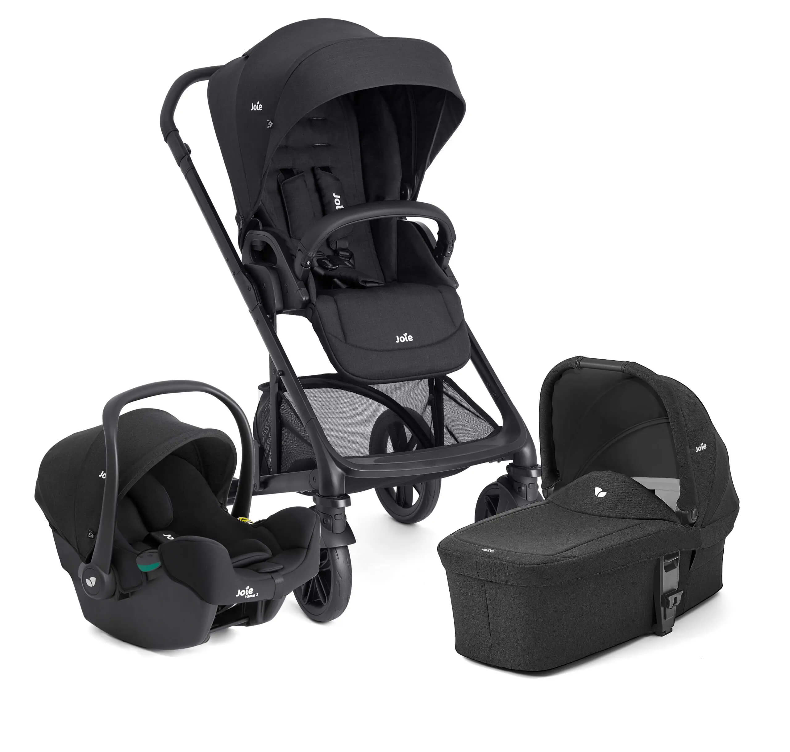 עגלת תינוק Chrome 2 Trio עם סלקל Joie i-Snug 2 Raven Joie