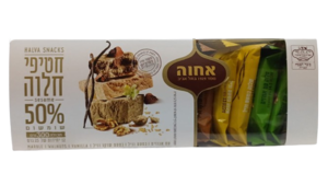 חטיפי חלוה וניל קקאו ואגוזים, 12 יחידות של 25 גרם