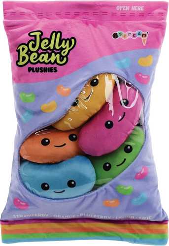 כריות פרווה קטיפתיות מיני Jelly Bean Plushies 6 יחידות – iscream