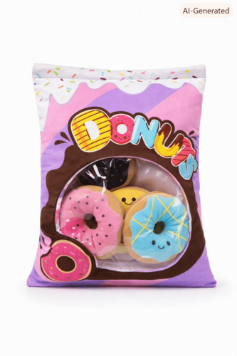 כריות פרווה קטיפתיות מיני Donuts 6 יחידות – iscream