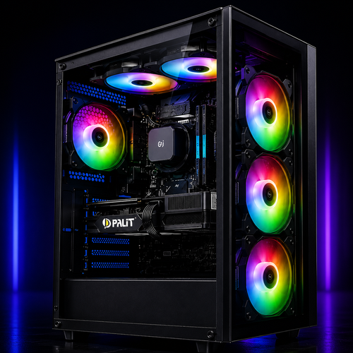 מארז Crystal G.TIGER Black עם תאורת RGB