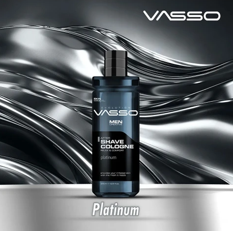 אפטר שייב קולון Platinum בניחוח רענן ומתובל 370 מ״ל VASSO
