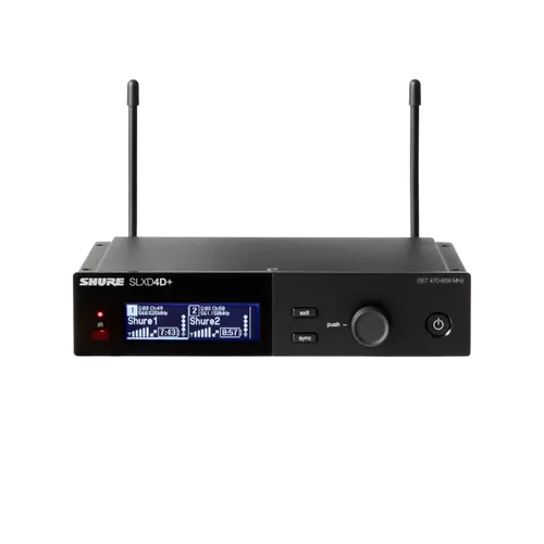 מערכת מיקרופונים אלחוטית כפולה דגם SLXD24D+/58 מבית Shure