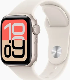 שעון חכם Apple Watch SE 3rd Gen 2025 40mm Aluminum Case Rubber Sport Band GPS אפל