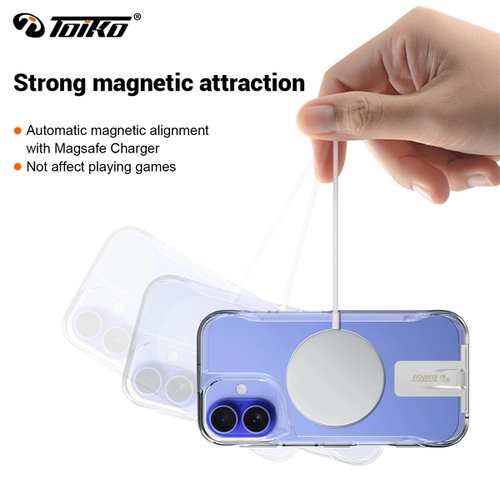 כיסוי מגן קשיח שקוף תומך MagSafe עם רגלית מובנית | Toiko Titan MagStand
