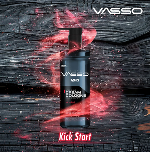 קרם קולון לאחר גילוח Kick Start בניחוח עצי 370 מ״ל VASSO