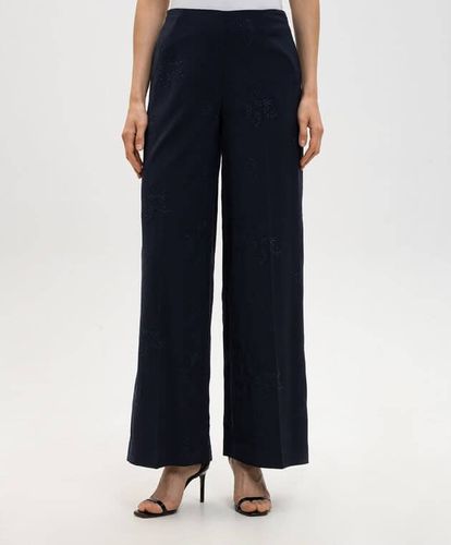 Embroidered palazzo trousers