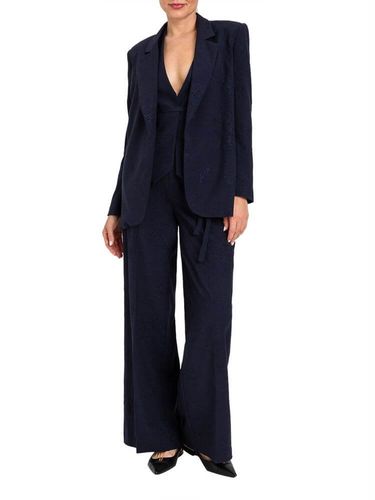 Embroidered palazzo trousers