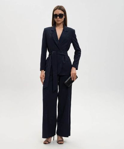 Embroidered palazzo trousers