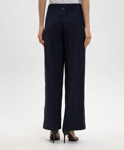Embroidered palazzo trousers