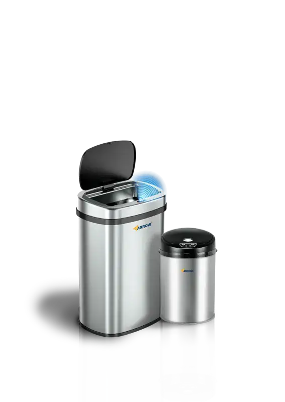 גוג סט פחי אשפה נירוסטה אלקטרוניים 50L + 12L