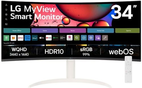 מסך מחשב LG ULTRAGEAR 34SR65QC-W