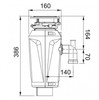 טוחן אשפה 1.25 כ"ס Franke Elite Slim 125