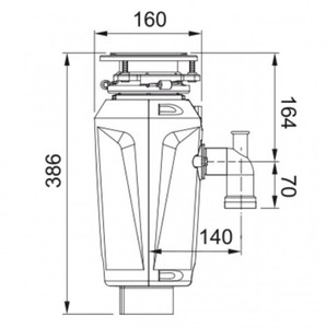 טוחן אשפה 1.25 כ"ס Franke Elite Slim 125
