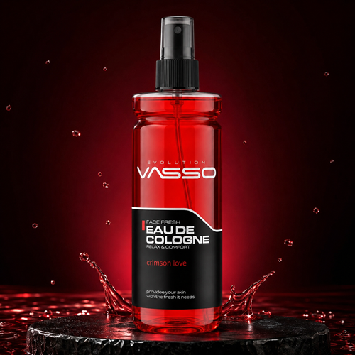 מי קולון לגבר Crimson Love בניחוח הדרי־עצי 370 מ״ל VASSO