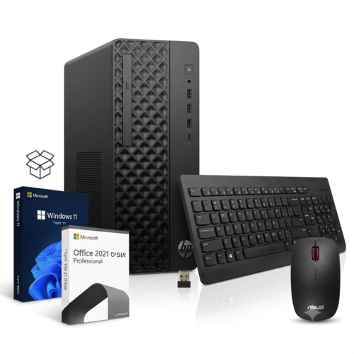 חבילת עסקים HP ProDesk Core i7 + Windows 11 Pro + Office 2021 Pro + סט מקלדת ועכבר אלחוטיים
