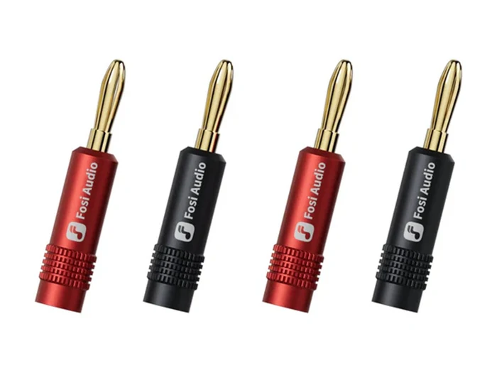 Fosi Audio Banana Plugs - מתאמי בננה לרמקולים (שני זוגות)