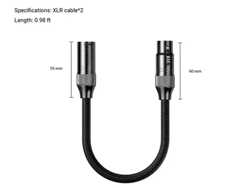 Fosi Audio XLR Cables - כבל XLR מאוזן באורך 0.3 מטר