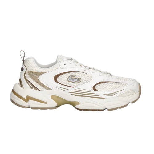 נעלי LACOSTE מידות 36-40.5 לנשים בגוון קרם-זהב