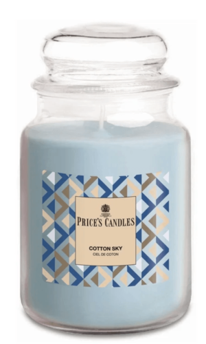 נר פרייסס PRICE'S CANDELS Cotton Sky בריח וניל גדול 560 גרם