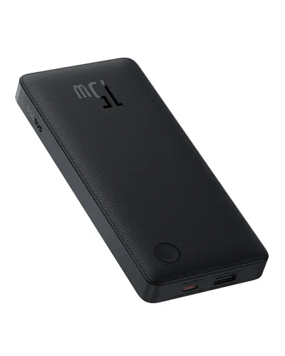 מטען נייד baseus airpow fast charge power bank 10000mah 15w - צבע שחור