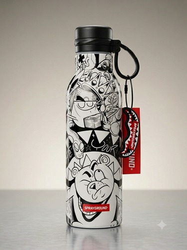 בקבוק תרמי 600 מ״ל HEAVY SHARKMOUTH DOODLE – ספרייגראונד Sprayground