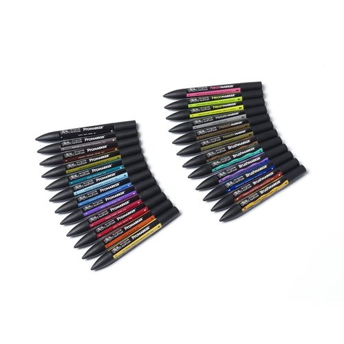 סט של 24 מרקרים מקצועיים לאיור בנרתיק Promarker Wallet set