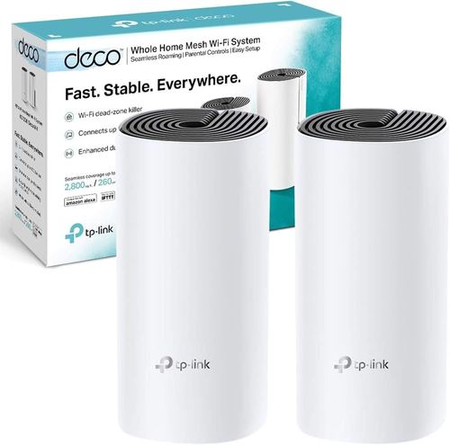 נתב Mesh חכם לכיסוי WiFi מהיר ואמין בכל הבית-TP-Link Deco M4 (2-Pack)