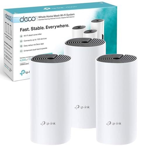 נתב Mesh חכם לכיסוי WiFi מהיר ואמין בכל הבית-TP-Link Deco M4 (3-Pack)