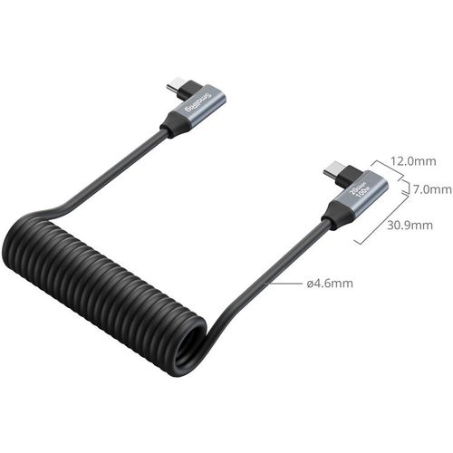 כבל מסולסל זוויתי SmallRig 100W USB-C