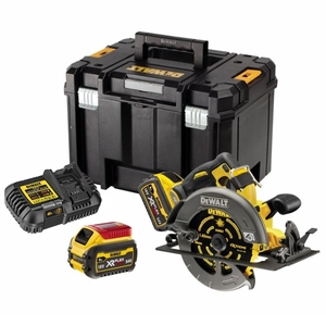 מסור עגול נטען 190 מ"מ עם 2 סוללות 6 אמפר ומטען - DEWALT DCS578T2 FlexVolt 54V
